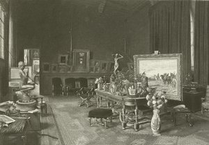 Atelier di Meissonier (incisione) da French School