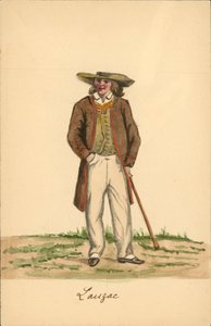 Costume maschile di Lauzach, Morbihan da French School