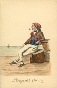 Costume maschile di Plougastel, Finistere da French School