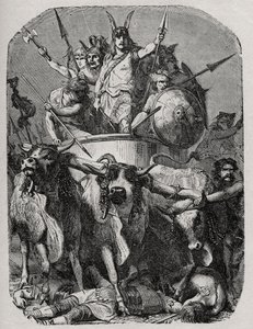 Meroveo o Merovech, re dei Franchi (circa 448-458), primo re merovingio da French School
