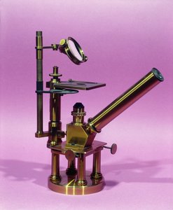 Microscopio appartenente a Louis Pasteur (1811-95) (metallo)