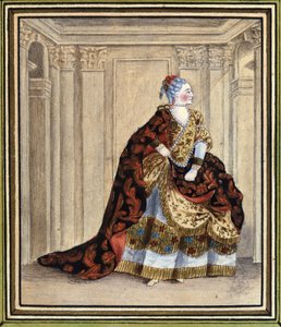 Mlle Clairon nel ruolo di Pulcherie in Heraclius di Corneille