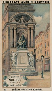 Molière, Poeta, 1622-1673, Fontana nella Rue Richelieu da French School