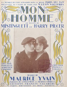 Mon Homme, copertina dello spartito della canzone di Mistinguett e Harry Pilcer, 1920 da French School