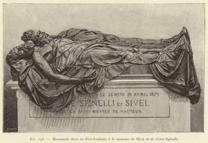 Monumento eretto al Père-Lachaise in memoria di Sivel e Croce-Spinelli da French School