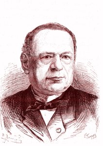 Moritz Hermann Von Jacobi (1801-1874), ingegnere e fisico russo (elettroplaccatura, motori elettrici). Incisione 1867 da French School