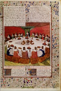 Apparizione del Santo Graal, dalla Queste del Saint Graal, c.1470 da French School