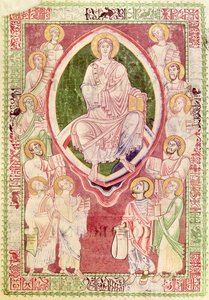 Ms 132 fol.2r Cristo con i dodici profeti minori, da Explanatio in Prophetas et Ecclesiasten di San Girolamo, dall