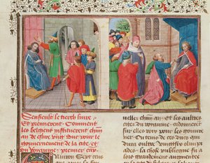 Ms 149 t.1 fol.108v Come i Belgi eleggono un Duca, da Histoire des Nobles Princes de Hainaut, di Jacques de Guise da French School