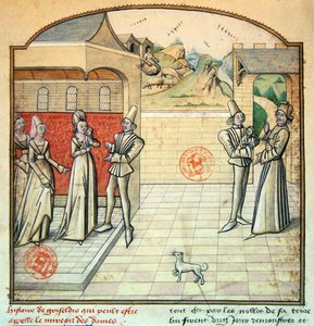Griseldis e suo marito il Marchese di Saluces, illustrazione da 