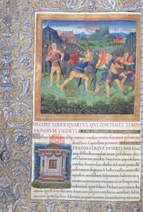 Illustrazione dal Libro IV (Dal rifiuto di quella generazione alla morte di Mosè), Capitolo 1 delle Antichità giudaiche (Antiquitates Judaicae) di Flavio Giuseppe