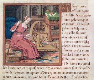 Ms 17 Aracne, da Vie des Femmes Celebres, c.1505 da French School