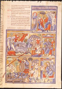 Ms 1 f.93r La storia di Davide, dalla Bibbia di Souvigny