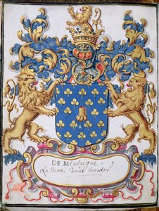 Ms 2151, fol.lv Stemma di Michel Eyquem de Montaigne (1533-92)