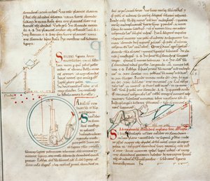 Ms 235 f.32 & 33 Geometria, da un Trattato di Astronomia