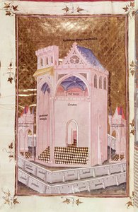 Ms 292 Tome 3 fol.214v Il Tempio di Gerusalemme, da Postilles sur la Bible di Nicolas de Lyre da French School