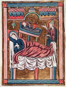 Ms 3016 fol.8 La natività, da Psautier à l