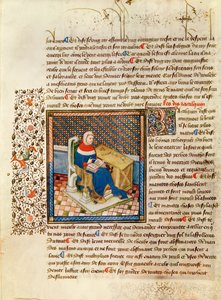 Ms 316 fol.3 Un filosofo alla sua scrivania, da Les Dits Moraux des Philosophes da French School