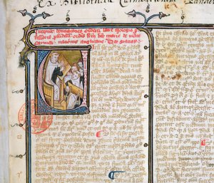 Ms 3519 fo.1 Professore carmelitano che insegna ai suoi allievi da French School