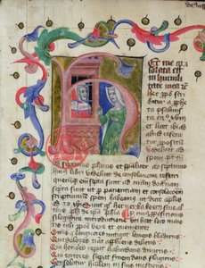 Ms 3859 Miniatura del filosofo Boezio (c.480-524) in prigione da French School