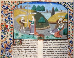 Ms 3878 Povertà e Fortuna, illustrazione da 