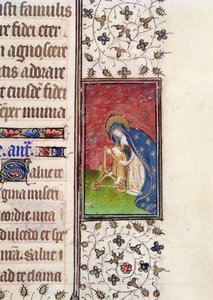 Ms 62, f.205r: Vergine e Bambino, dettaglio da un Libro d
