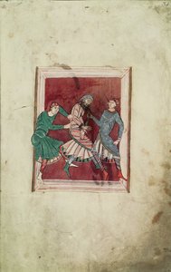 Ms 698 fol.34r Miracolo di San Omero (595-670) da Vie de Saint Omer