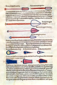 Ms 89 Ter fol.122v Strumenti chirurgici da un trattato di Abul Qasim Kalaf ibn al-Abbas al Zahrawi (Albucasis) da French School