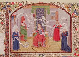 Ms 927 Fol.93v La Teoria delle Virtù Intellettuali, da Etica, Politica ed Economia di Aristotele (384-322 a.C.) da French School