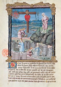 Ms 978 fol.31 La costruzione del castello, illustrazione da un trattato spirituale per l