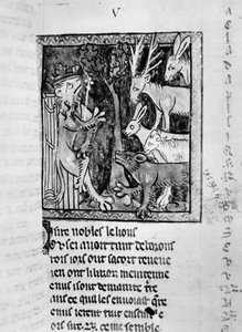 Ms Fr 1581 Nobile che tiene corte, illustrazione dal Roman de Renart da French School