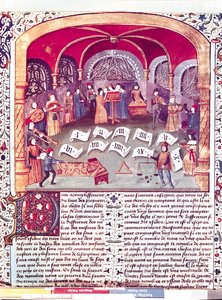 Ms Fr 22532 fol.336 Concerto, da Des Proprietez des Choses di Barthelemy l