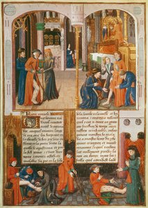 Miracoli alla tomba di San Luigi, da Le Livre des Faiz de Monseigneur Saint Louis da French School