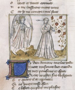 Ms Fr 805 fol.13v Illustrazione dal Roman de la Rose da French School