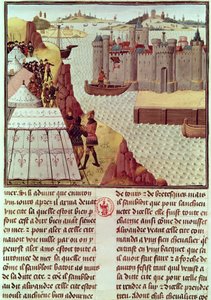 Pagina dalla Histoire du Grand Alexandre di Jean Vauquelin, c.1465 da French School