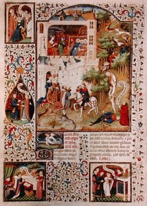 Ms Lat 17294 La morte di San Edoardo il Confessore (1003-66) dal Breviario del Duca di Bedford, c.1424-1435 da French School