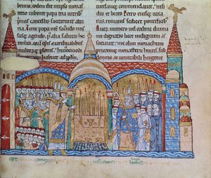 La consacrazione della chiesa di Cluny da parte di Papa Urbano II (1042-99) nel novembre 1095 da French School