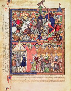 Giosuè, dalla Bibbia Morgan Picture, c.1244-54 da French School