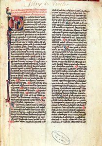 Ms de Vauclair 160 Fol.1 Pagina dalla Somma Teologica di San Tommaso d