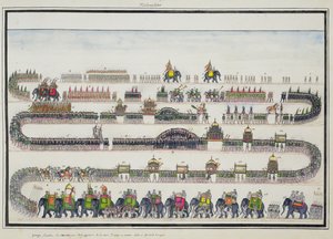 Cerimonia di Muharram, Faizabad, 1772 dal Gentil Album, pubblicato nel 1774
