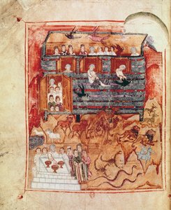 N.A.L 2334 fol.10v Arca di Noè, dal Pentateuco di Tours da French School