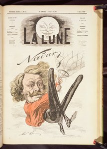 Nadar (1820-1910) pagina del titolo di La Lune, pubblicato giugno 1867