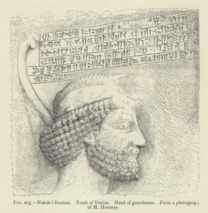 Naksh-i-Rustem, Tomba di Dario, Testa di guardia da French School