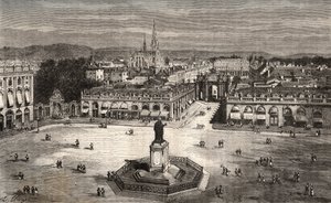 Nancy - Meurthe-et-Moselle - incisione in “La Francia illustrata: geografia, storia, amministrazione statistica” di V.A. Malt-Brown. 1884 da French School