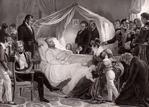 Napoleone I sul letto di morte a Sant