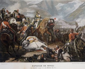 Napoleone alla Battaglia di Rivoli il 14 gennaio da French School