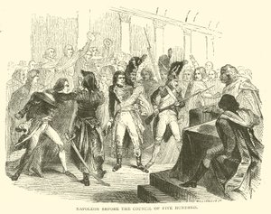 Napoleone davanti al consiglio dei cinquecento da French School
