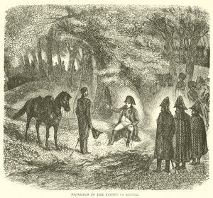 Napoleone nella foresta di Hanau (incisione) da French School