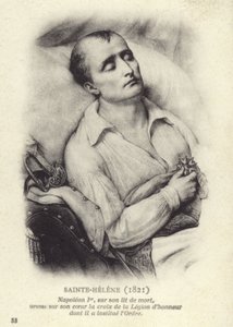 Napoleone sul letto di morte da French School