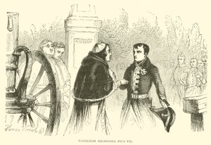 Napoleone che riceve Pio VII da French School